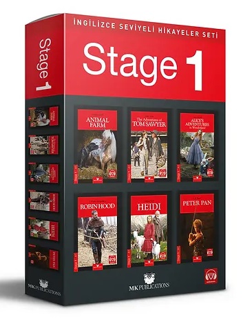 Mk Publications İngilizce Seviyeli Hikayeler Seti 6 Kitap (Stage 1)