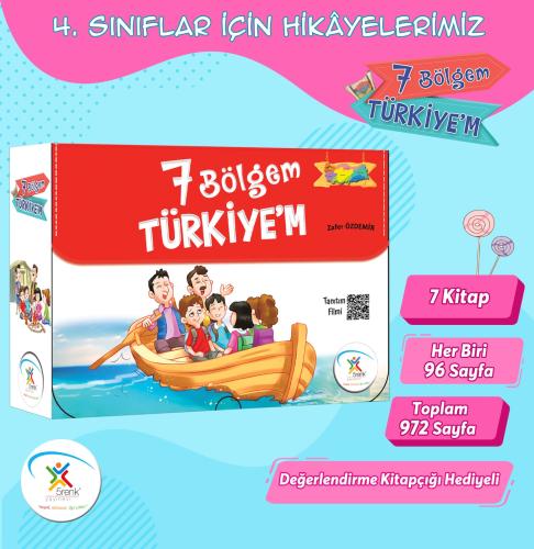 5 Renk 4. Sınıf 7 Bölgem Türkiyem Hikaye Seti 7 Kitap