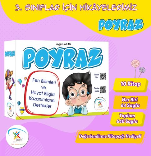 5 Renk 3. Sınıf Poyraz Hikaye Seti 10 Kitap