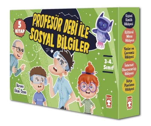 Timaş 3. ve 4. Sınıf Profesör Debi İle Sosyal Bilgiler Seti 5 Kitap