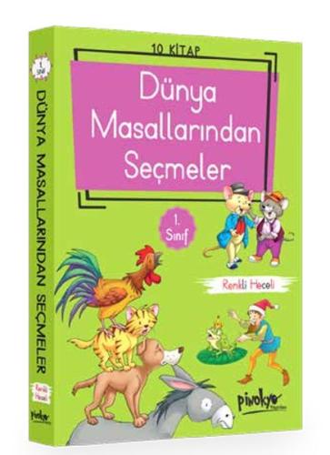 Pinokyo 1. Sınıf Dünya Masallarından Seçmeler Renkli Heceli 10 Kitap