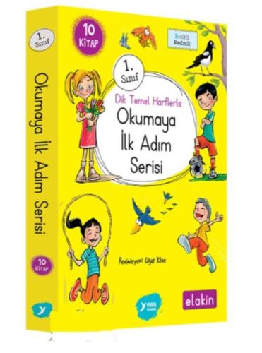 Yuva 1.Sınıf Dik Temel Harflerle Okumaya İlk Adım Serisi Elakin 10 Kit