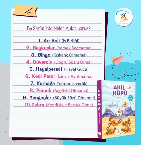 5 Renk 1. Sınıf Akıl Küpü Hikaye Seti (10 Kitap)