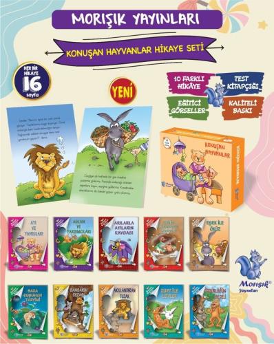 Morışık 1. Sınıf Konuşan Hayvanlar Hikaye Seti 10 Kitap