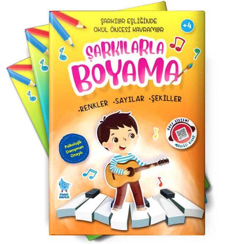 Damla Okul Öncesi Şarkılarla Boyama 4 Kitap